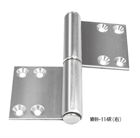 SUS面付旗丁番 偏芯 MHH型 ステンレスSUS304製 旗蝶番 左右勝手をお選びください。 1枚単位 メール便OK！