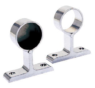 横受 太さ19mmパイプ用 止まり/通し 単品販売 ネジ付き メール便可 ダイキャスト クローム 19mmパイプ 止め 金具 パイプブラケット ハンガーブラケッ...