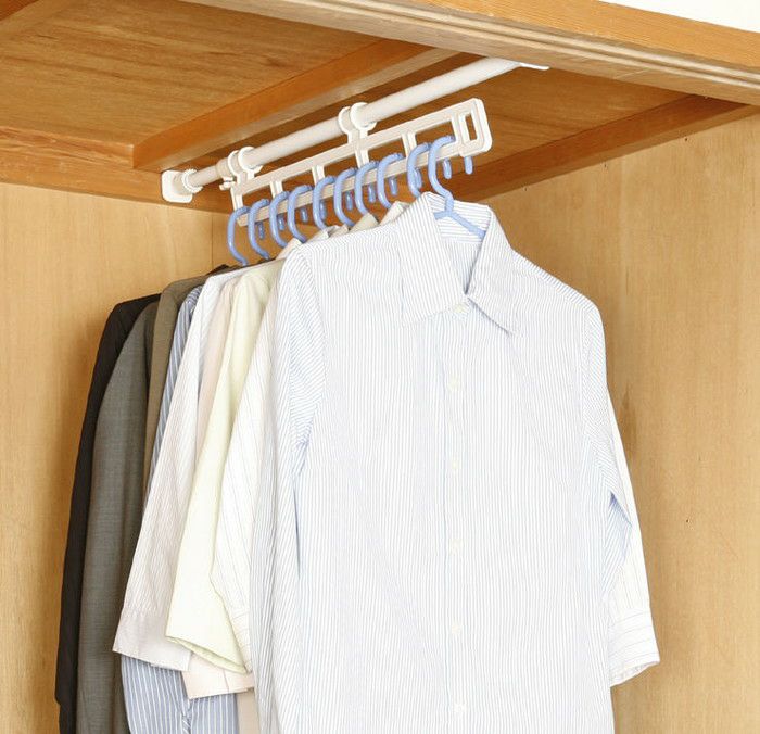 つっぱりスパイクハンガー スライドハンガー 突ぱりスパイクハンガー 取り付け簡単 取付範囲:奥行71cm〜110cm スライドコートハンガー 引き出し式 スライ...