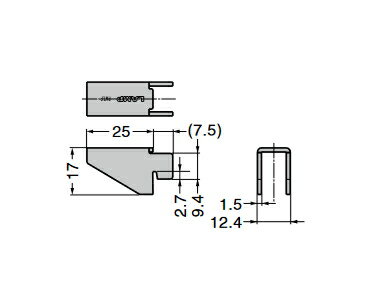 ステンレス鋼製棚受　重量用　単品販売です　SPHL-25（縦爪重量型）メール便可