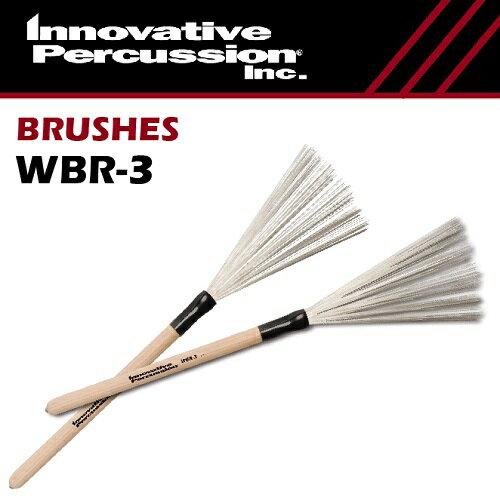 イノベイティブ・パーカッション　：　固定式　ウッドハンドル　ワイヤーブラシ　ミディアム　WBR-3