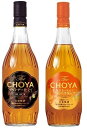 ギフト プレゼント クリスマス 母の日 父の日 お歳暮 リキュール 梅酒 ギフトセット The CHOYA ブランデー仕立てBLACK 700ml & The ...