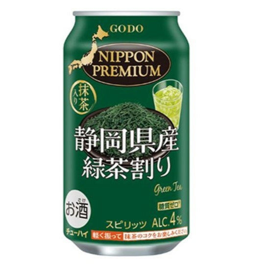 ギフト プレゼント クリスマス 父の日 家飲み スピリッツ 缶チューハイ ニッポンプレミアム 静岡緑茶ハイ 340ml缶 2ケース48本入 合同酒精 一部地域送料無料