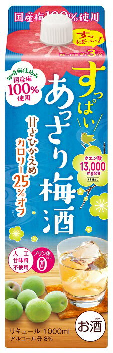 ギフト プレゼント クリスマス 父の日 家飲み リキュール 梅酒 すっぱい あっさり梅酒 1Lパック 2ケース12本入 合同酒精