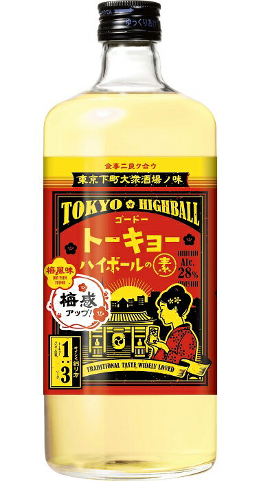 ギフト プレゼント クリスマス 父の日 家飲み リキュール トーキョーハイボールの素 梅風味 720ml瓶 2ケース12本入 合同酒精 1