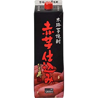 ギフト プレゼント クリスマス 父の日 家飲み 焼酎 芋焼酎 赤芋仕込み ひむか寿 25度 パック1.8L 1ケース単位6本入り 1800ml 宮崎県 寿海酒造 一部地域送料無料