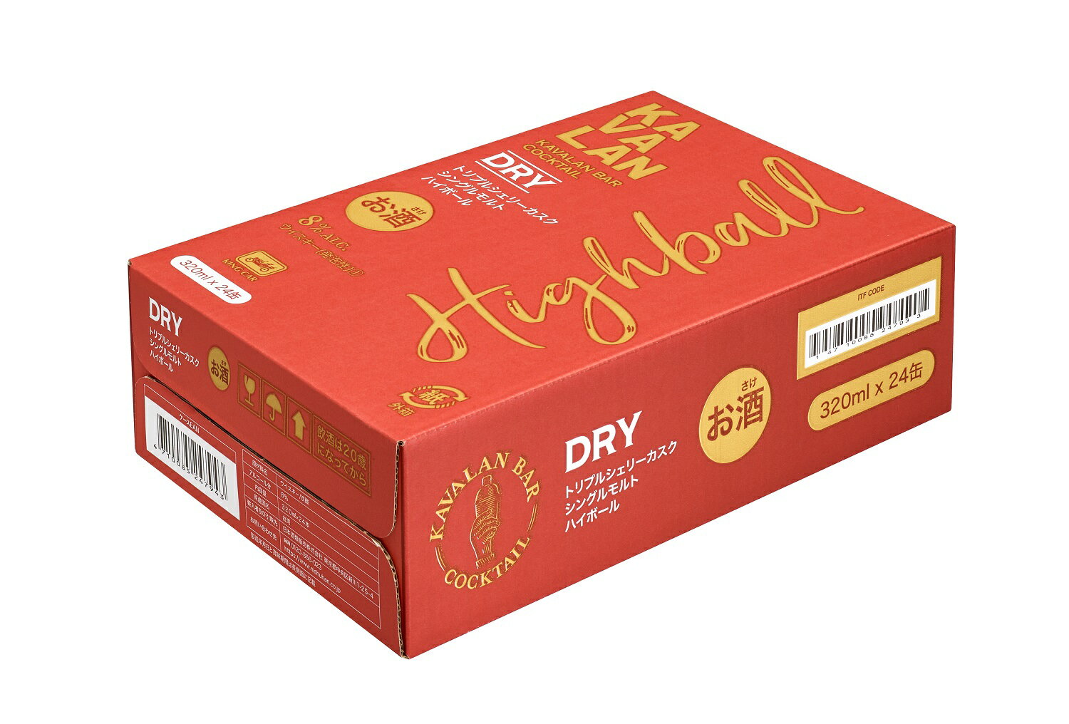 KAVALAN カバラン バーカクテル トリプルシェリーカスク シングルモルトハイボール 320ml 缶 24本 製造 台湾 金車グループ 一部地域を除き送料無料