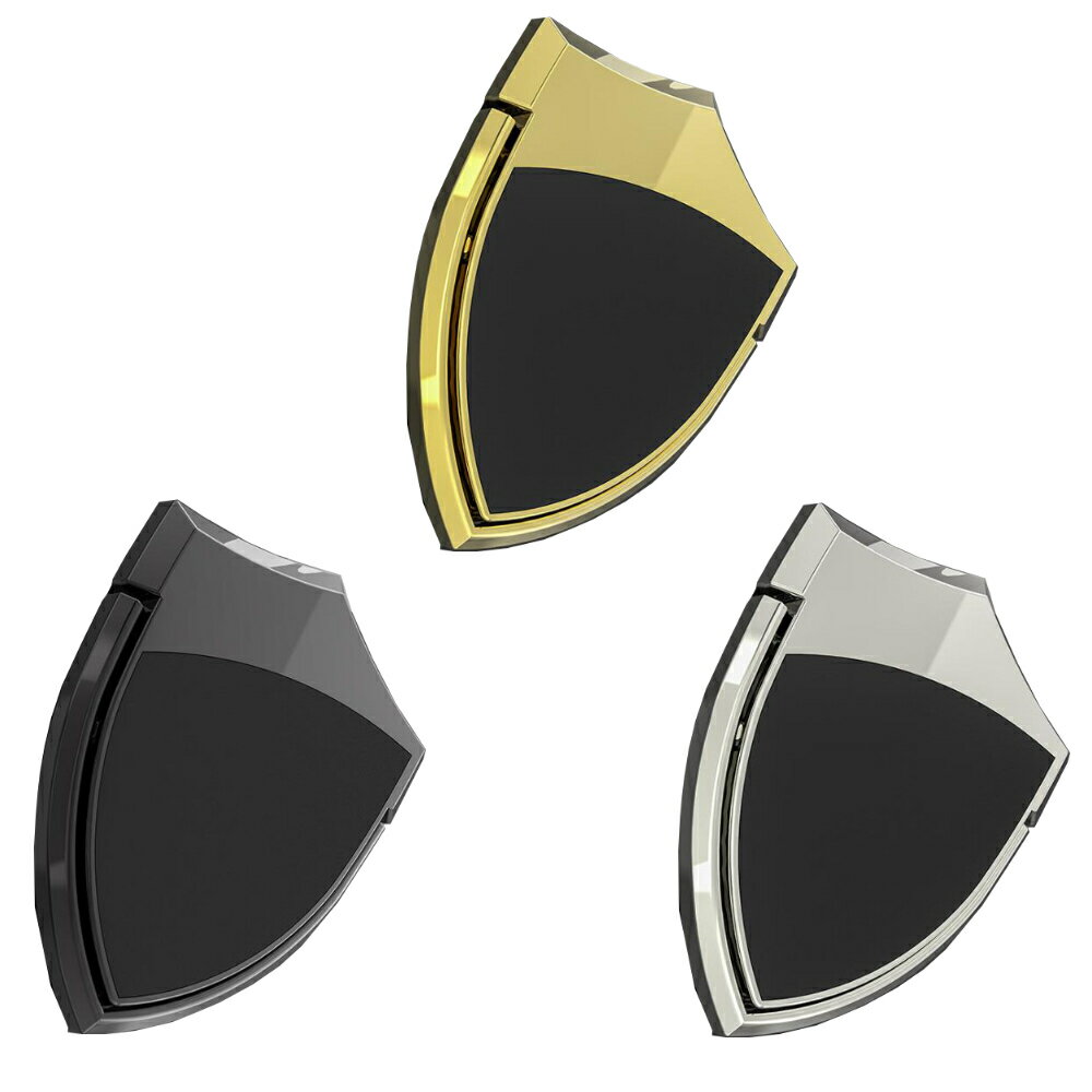薄型 シールド スマホリング 盾 ブラック/シルバー/ゴールド