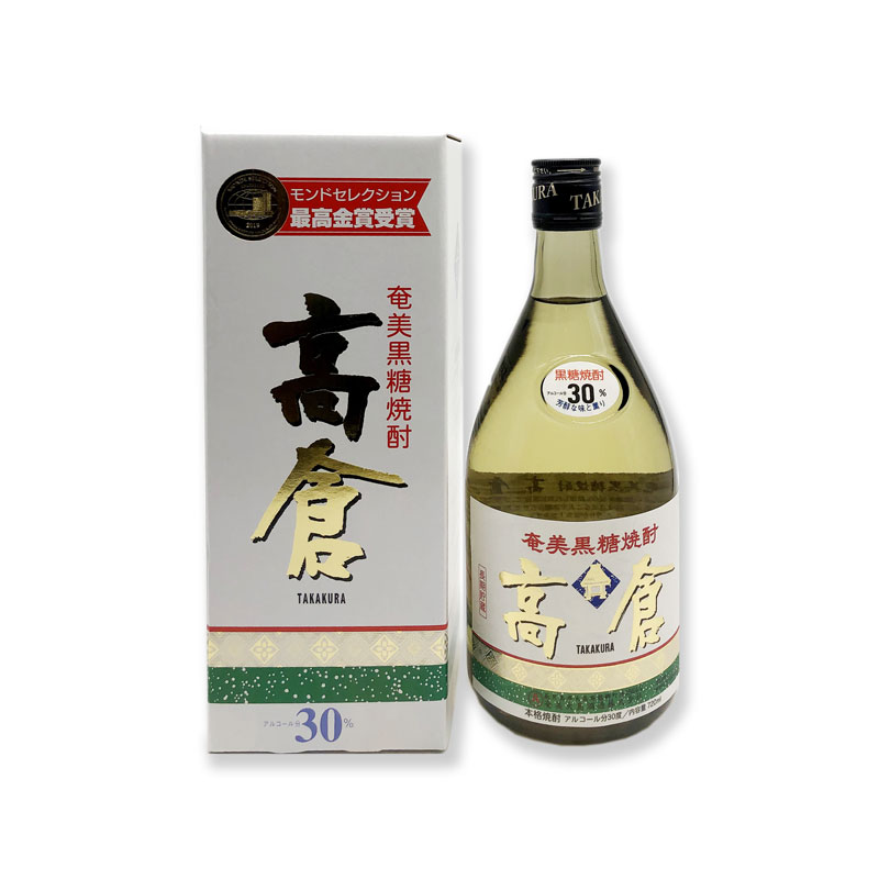 黒糖焼酎　高倉　30度/720ml　箱入　奄美大島