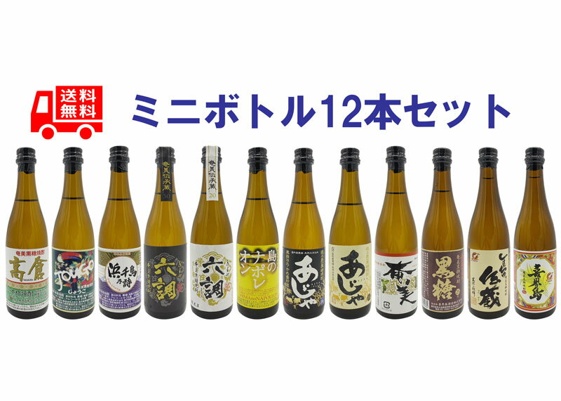 黒糖焼酎【新】人気銘柄ミニチュアボトル（100ml）12本セット箱詰 送料無料