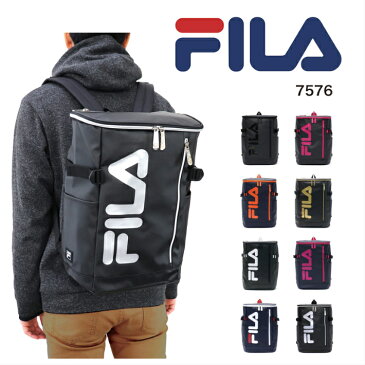 FILA フィラ リュック リュックサック ボックス型リュック スクエアリュック バックパック TPU加工 撥水 軽量 通勤 通学 部活 お出かけ 旅行 アウトドア スクールバッグ 中高校生 大学生 メンズ レディース キッズ 男女兼用 シグナル 21L 7576