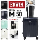 EDWIN エドウィン キャリーケース スーツケース ハードキャリー ジッパータイプ 軽量 4輪 TSAロック 出張 旅行 修学旅行 卒業旅行 国内 海外 Mサイズ 3～5泊 50L 男女兼用 0411485
