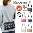 WACHIFIELD わちふぃーるど ショルダーバッグ ミニバッグ 2WAY ウォレットバッグ モノグラム 猫のダヤン ダヤン 型押し 1.6L 軽量 撥水 ポーチ サブバッグ レディース WTSK-01【とくとく2503】