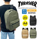 【あす楽】THRASHER スラッシャー リュック リュックサック Mark Gonzales マークゴンザレス デイパック バックパック 撥水 23L A4 通勤 通学 旅行 アウトドア メンズ レディース 男女兼用 THR-174【クリスマス】【SS2306】