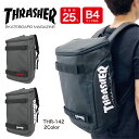THRASHER スラッシャー スクエアリュック デイパック バックパック 大容量 約25L PC収納 B4 普段使い タウン 通勤 通学 撥水 軽量 メンズ レディース 男女兼用 中高生 大学生 THR-142【とくとく2503】(4)