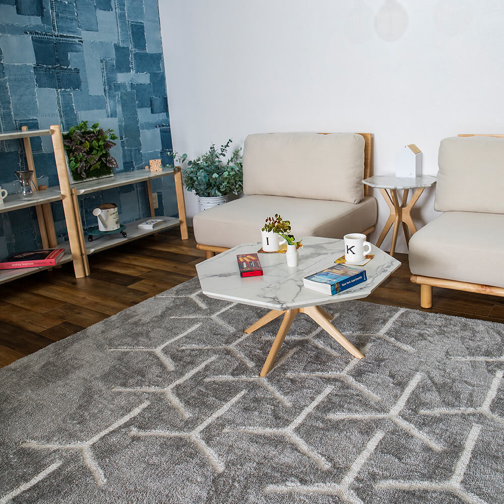 【楽天スーパーSALE★ポイント10倍】 センターテーブル 8角形タイプ リビングテーブル センターテーブル テーブル 8角形 大理石調 大理石 ダイニング 食卓 机 食卓机 木製 PVC 北欧 ナチュラル 西海岸 おしゃれ 人気 モダン ナチュラル シ [3]