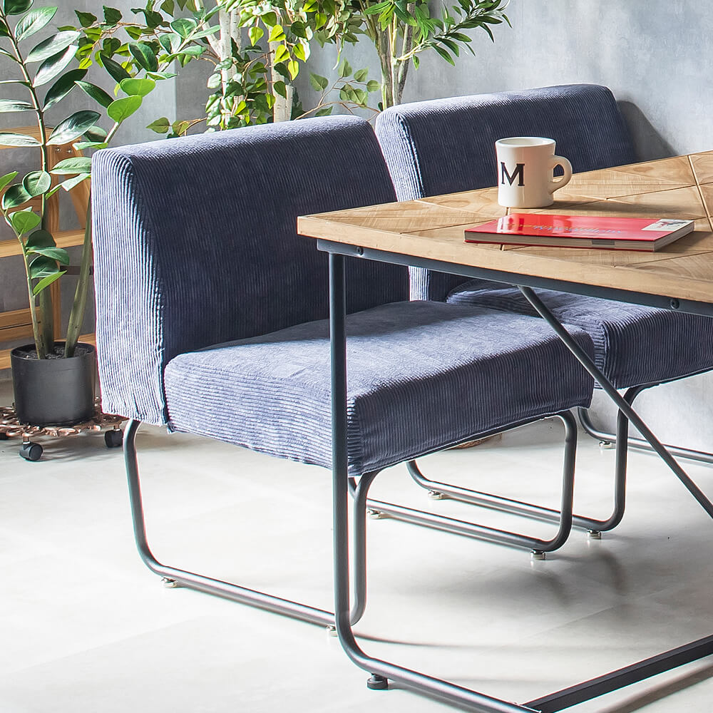 1人掛けソファー ブルーカラー ソファ ソファー 1人掛け 一人掛け 一人用 送料無料 おしゃれ ソファカバー ソファーカバー コーデュロイ ブルー 幅56cm コンパクト 省スペース シンプル [2]