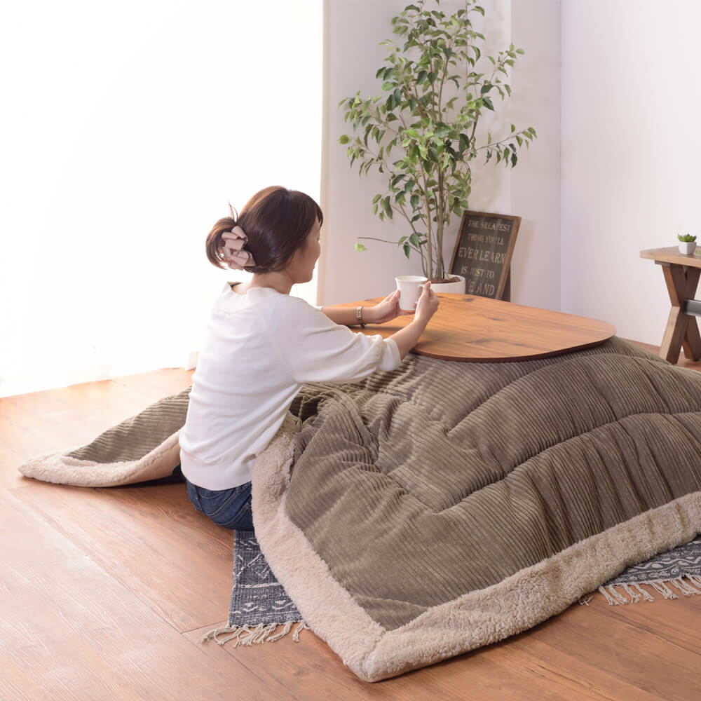 【楽天 スーパーSALE★ポイント10倍】 薄掛けこたつ布団 長方形タイプ こたつ布団 こたつ ふとん 長方形 190cm 230cm コーデュロイ ヴィンテージ 西海岸 おしゃれ 柄 省スペース 薄掛け ナチュラル シンプル 北欧 レトロ 西海岸 [2]