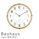 壁掛け時計 クロック 時計 ナチュラル bauhaus バウハウス シック レトロ お洒落 おしゃれ 送料無料 シンプル 北欧 西海岸 ミッドセンチュリー