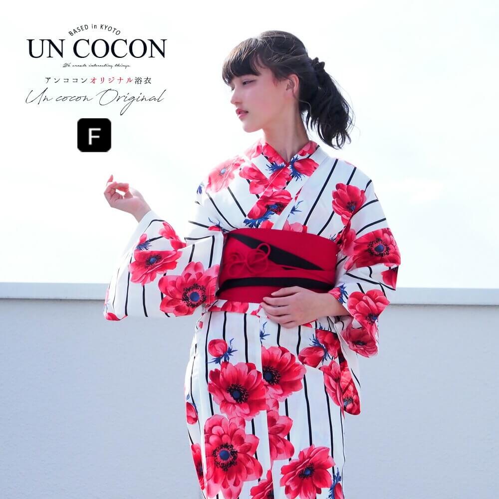 楽天市場】花柄（柄縞）（浴衣｜和服）：レディースファッション