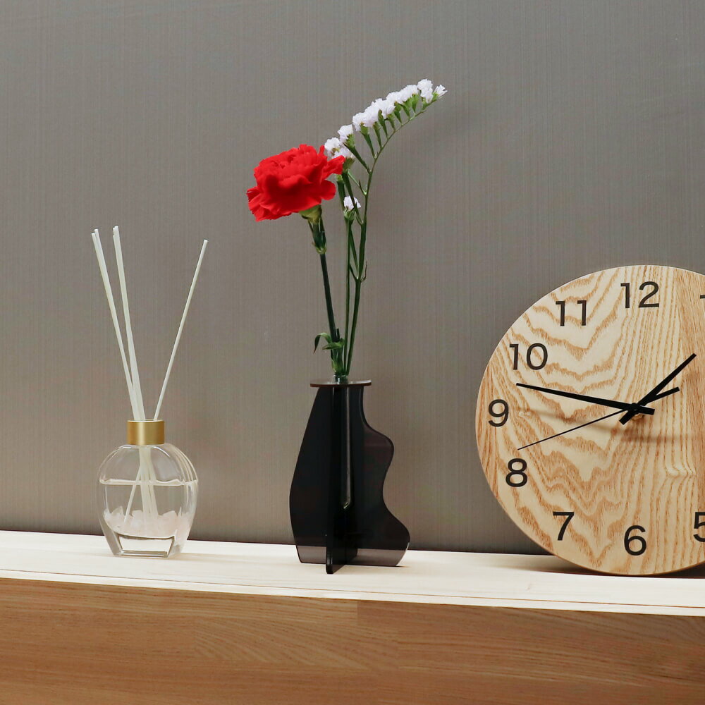 Rakuten - 【楽天 スーパーSALE★ポイント10倍】 花瓶 おしゃれ 一輪挿し 花器 インテリア雑貨 フラワーベース アクリル リビング ディスプレイ 玄関 雑貨 ガラス 個性的 オブジェ シンプル ナチュラル シンプル 北欧 レトロ 西海岸