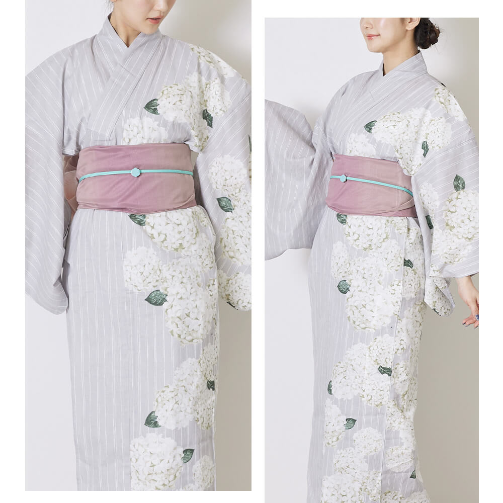 浴衣 セット レディース 浴衣セット 兵児帯 ゆかた 綿麻 麻混 半身 浴衣 帯セット 2点セット 女性浴衣 対丈浴衣