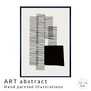 【楽天スーパーSALE★ポイント10倍】 ART abstract Hand painted illustrations アートポスター(フレーム付き) アート...