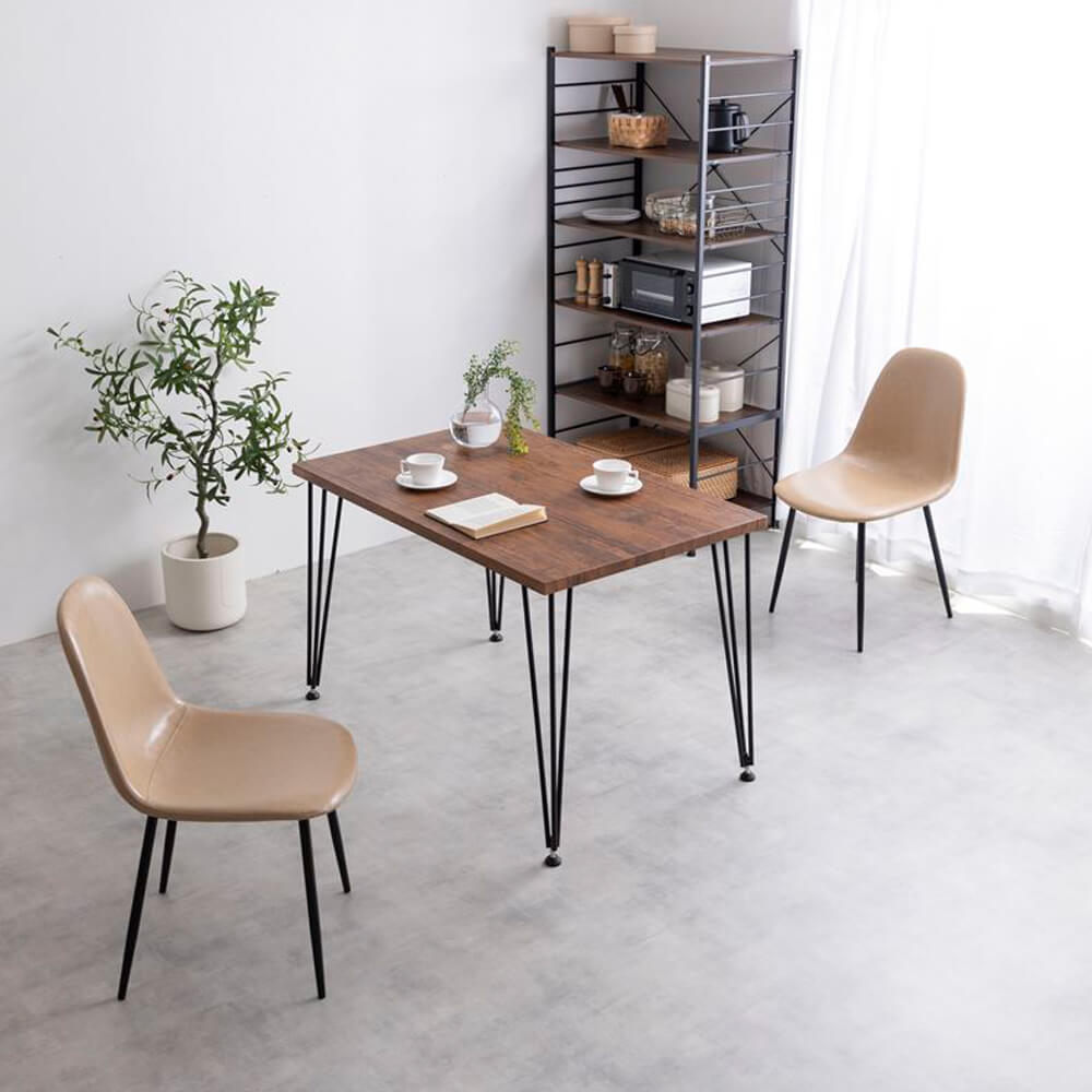 ダイニングテーブル テーブル デスク 学習机 食卓 黒脚 3本脚 奥行70 テーブル単体 コンパクト 一人暮らし 幅110 リビング キッチン カフェ PC パソコン リモート テレワーク 在宅 二人暮らし 2人 3人 4人 マット [2]