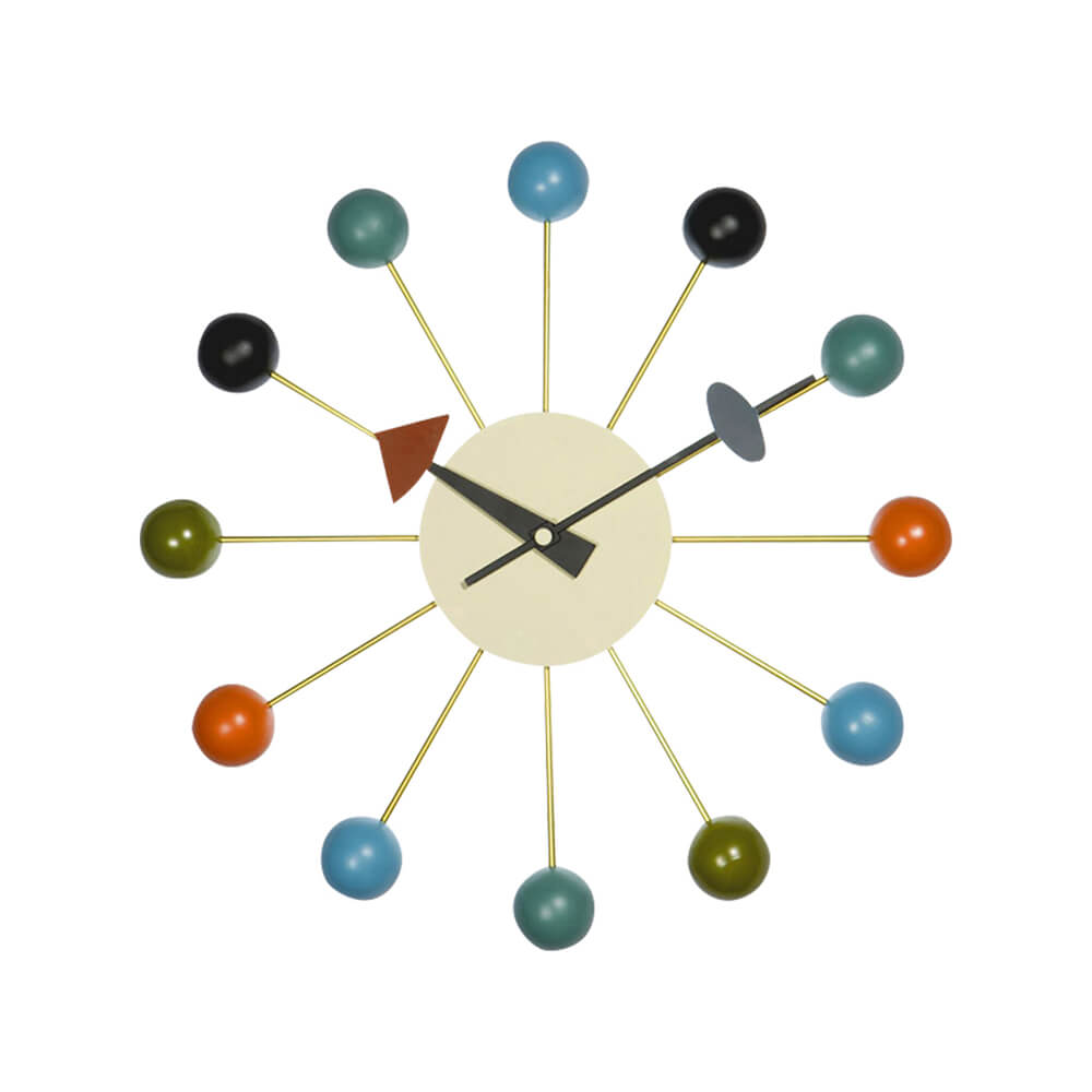 George Nelson(ジョージ・ネルソン) Ball Clock(ボールクロック) ジョージネルソン ネルソンクロック ボールクロック ミッドセンチュリー デザイナーズ リプロダクト 時計 クロック ナチュラル シンプル 北欧 レトロ 西海岸 ミッ [2]
