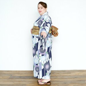 浴衣 大きいサイズ レディース ゆかた 大人 浴衣単品 3L 4L ぽっちゃり ふくよかさん向け 大きい 女性 大人浴衣 ワイド 大正浪漫 古典
