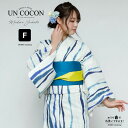 Rakuten Fashion THE SALE 【10%OFF】 女性浴衣 レディース浴衣 浴衣 単品 浴衣単品 レトロ 仕立て上がり レディース 女性用 フリー 白 ホワイト 水色 青 ブルー 縞 ストライプ