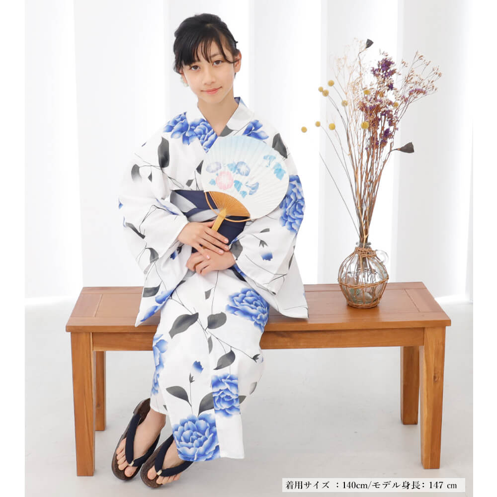 子供浴衣 単品 ジュニア ジュニア浴衣 子供 浴衣 女の子浴衣 140 150 160 レトロ ...