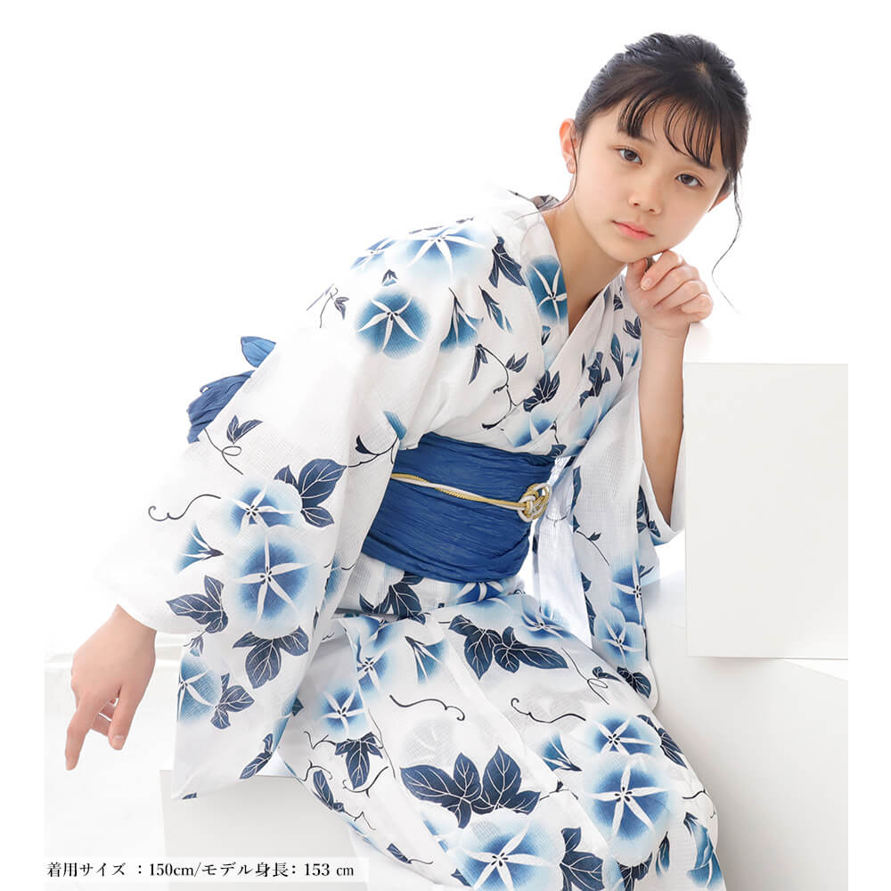 子供浴衣 単品 ジュニア ジュニア浴衣 子供 浴衣 女の子浴衣 140 150 160 レトロ ...