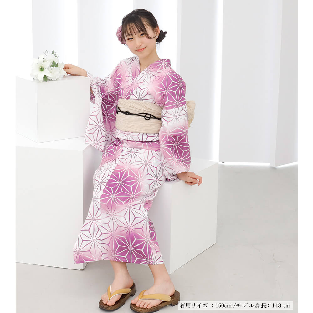 子供浴衣 単品 ジュニア ジュニア浴衣 子供 浴衣 女の子浴衣 140 150 160 レトロ ...