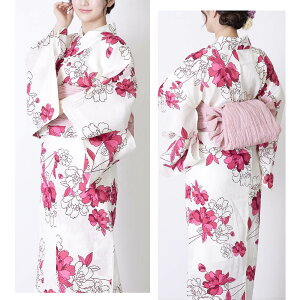 浴衣 単品 綿麻 高級浴衣 麻混 レディース 女性浴衣 浴衣単品 ゆかた 大人 上品 個性 しっとり ピンク 花柄 牡丹