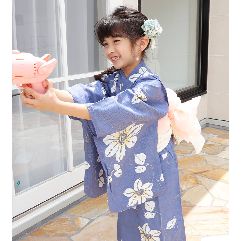 子供浴衣 単品 キッズ 綿麻 高級 キッズ浴衣 子供 浴衣 女の子浴衣 100 110 120 簡...