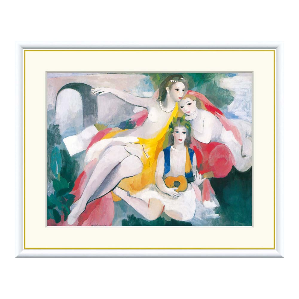nonocのMarie Laurencin（マリー ローランサン） 三人の若い女 アートポスター（フレーム付き） ポスター フレーム ポスターフレーム フレーム付き 送料無料 ローランサン Laurencin ナチュラル シンプル 北欧｜アングル2