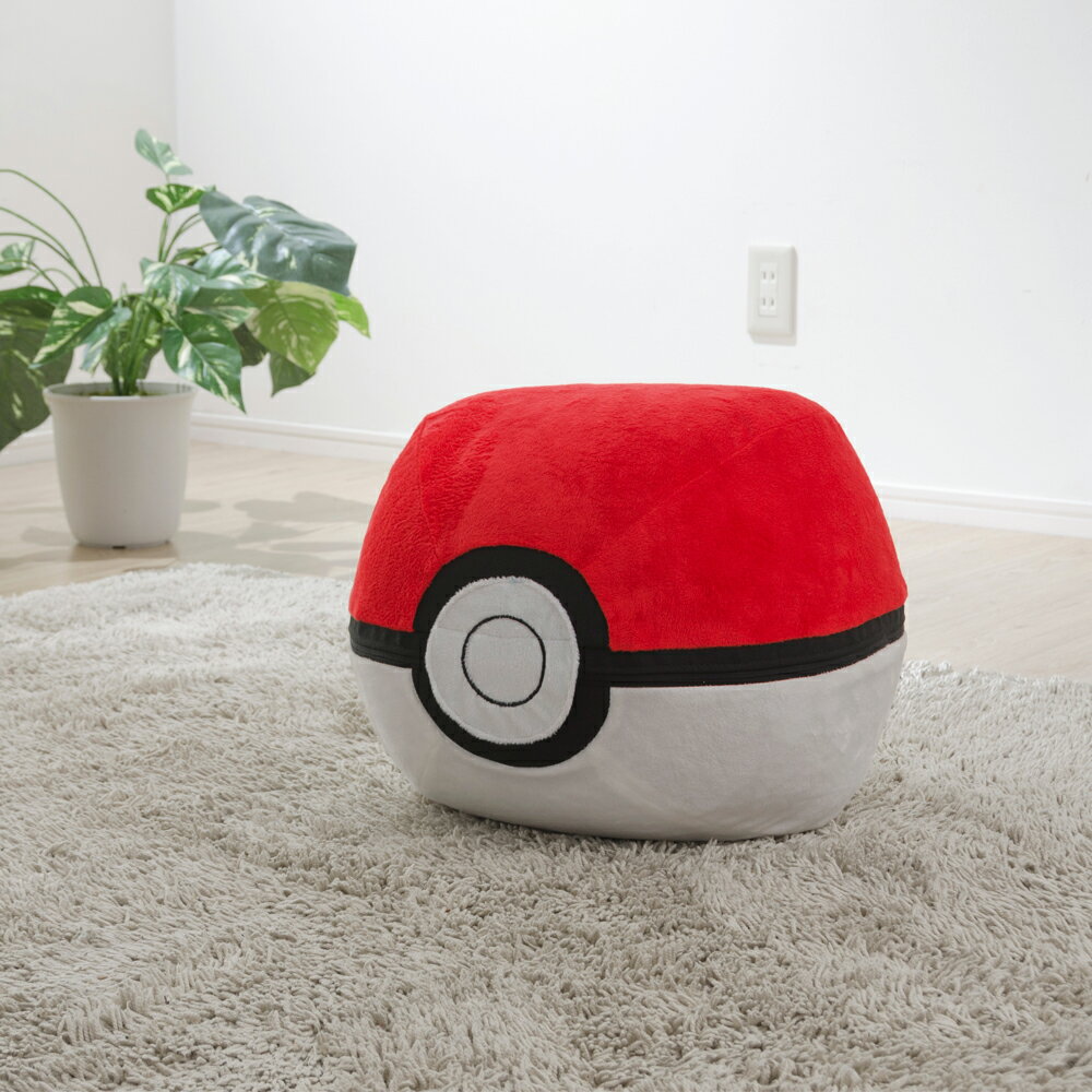 ポケモン モンスターボールオットマン ポケモン モンスターボール オットマン ビーズクッション 洗える..