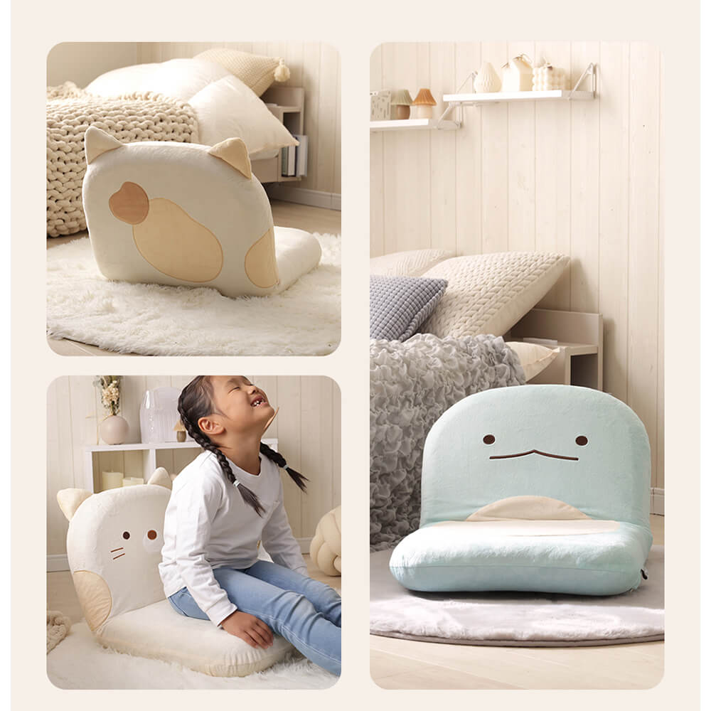 すみっコぐらしコンパクト座椅子 すみっコぐらし座椅子 キャラクター家具 コンパクト座椅子 日本製座椅子 子供部屋インテリア かわいいインテリア雑貨 ワンルーム家具 癒しグッズ リビングチェア 省スペース座椅子 軽量座椅子 おしゃれ家具 キャラクター雑貨 リクライニング [2]
