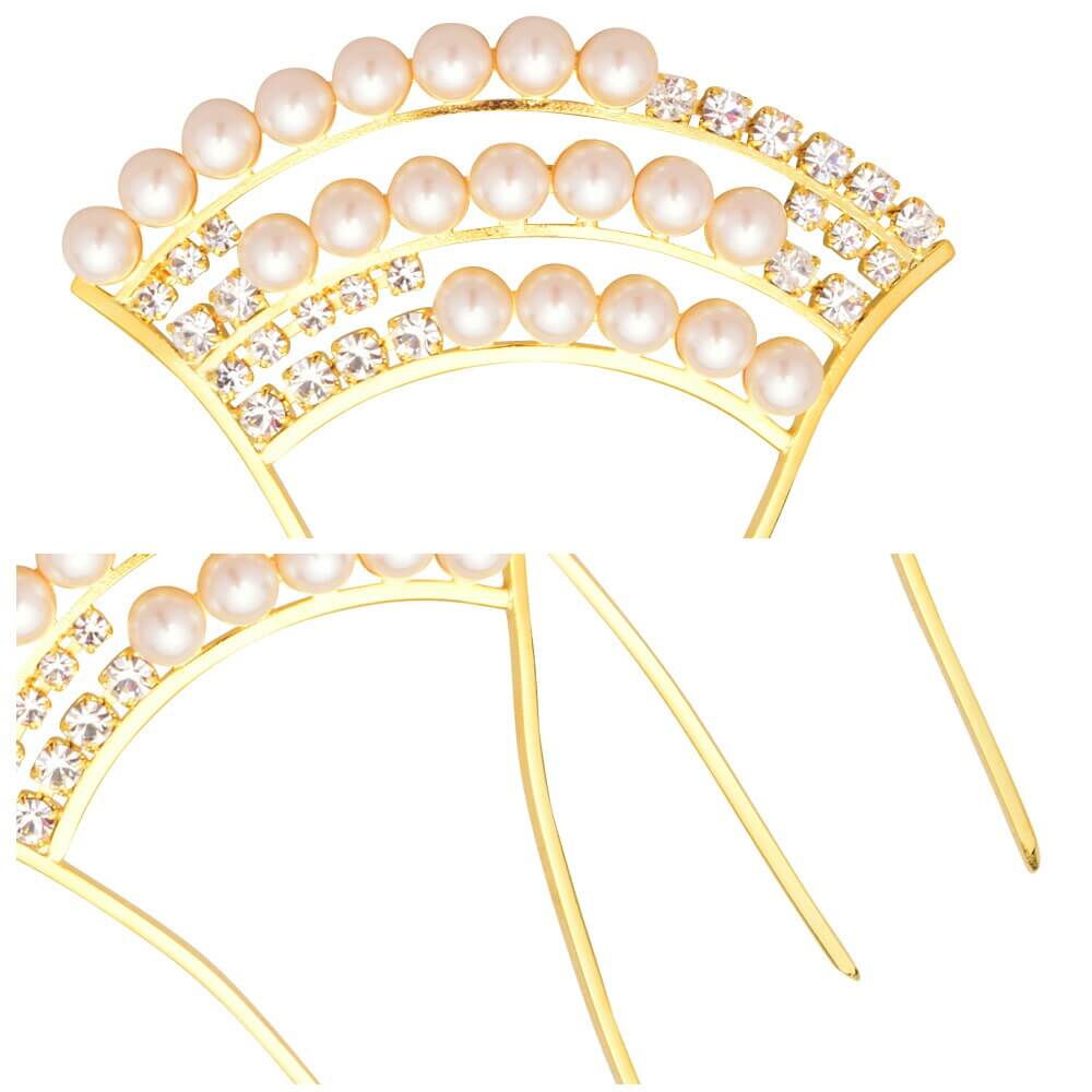 髪飾り　ウィディング　留袖　振袖　婚礼　結婚式　袴　白　パール　フォーマル　日本製　高級　蒔絵　簪　かんざし　パール　二本差し