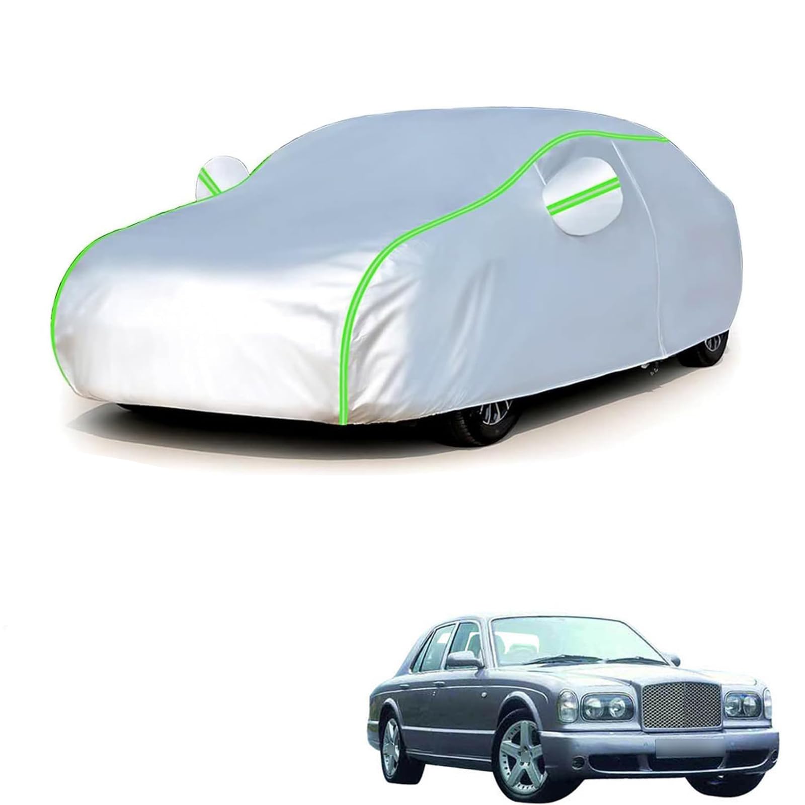 ベントレー アルナージ 1998年6月〜2009年12月 専用 全天候対応自動車カバー 紫外線防止 雨対策 防風 防水 傷防止 反射ストリップ 収納袋 保護カバー