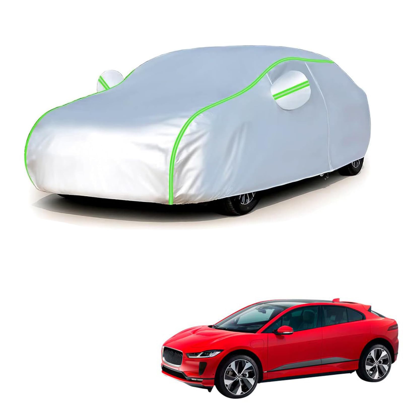 ジャガー Iペイス 2018年9月?現行 専用 全天候対応自動車カバー 紫外線防止 雨対策 防風 防水 傷防止 反射ストリップ 収納袋 保護カバー