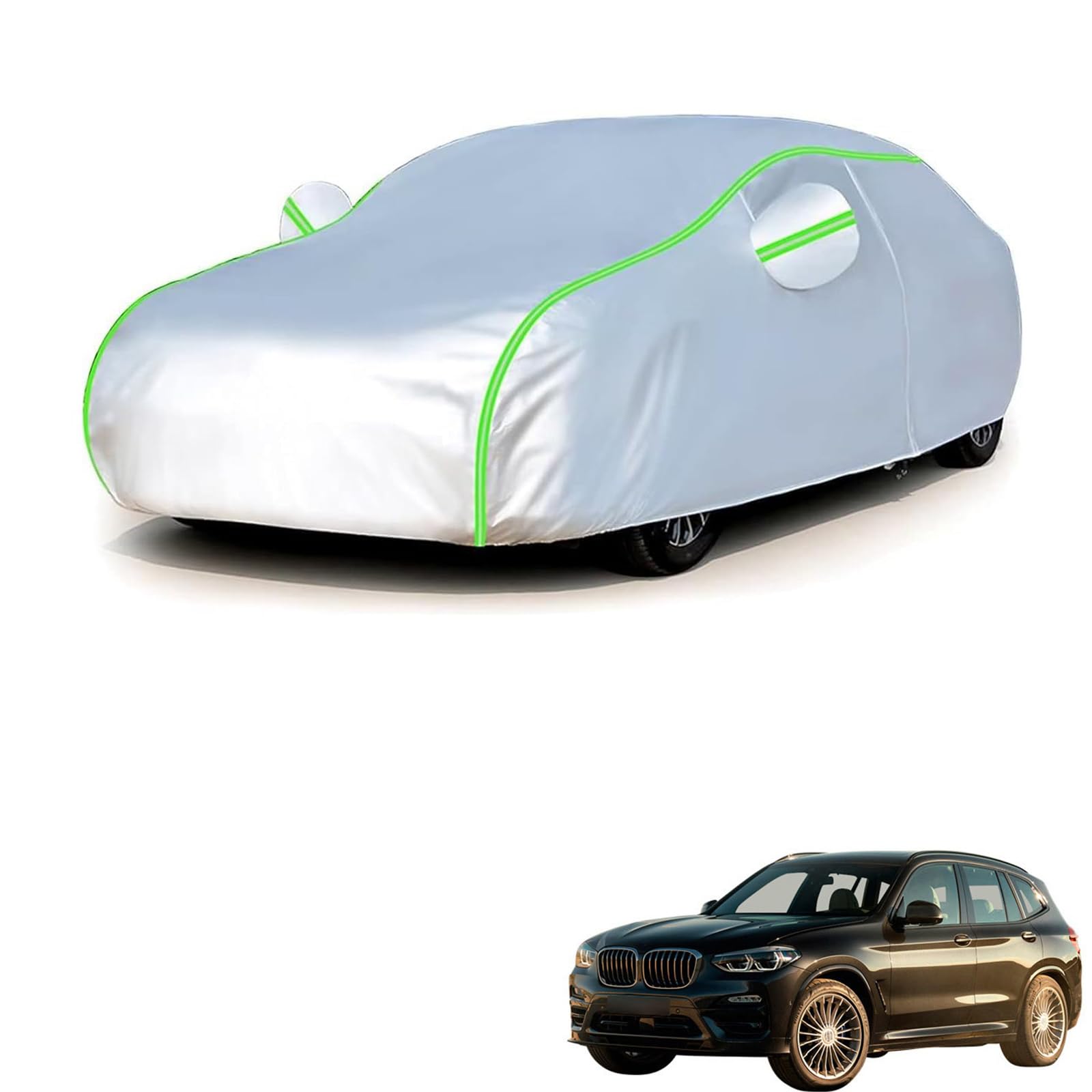 アルピナ XD3 G01 2018年6月?現行 専用 全天候対応自動車カバー 紫外線防止 雨対策 防風 防水 傷防止 反射ストリップ 収納袋 保護カバー