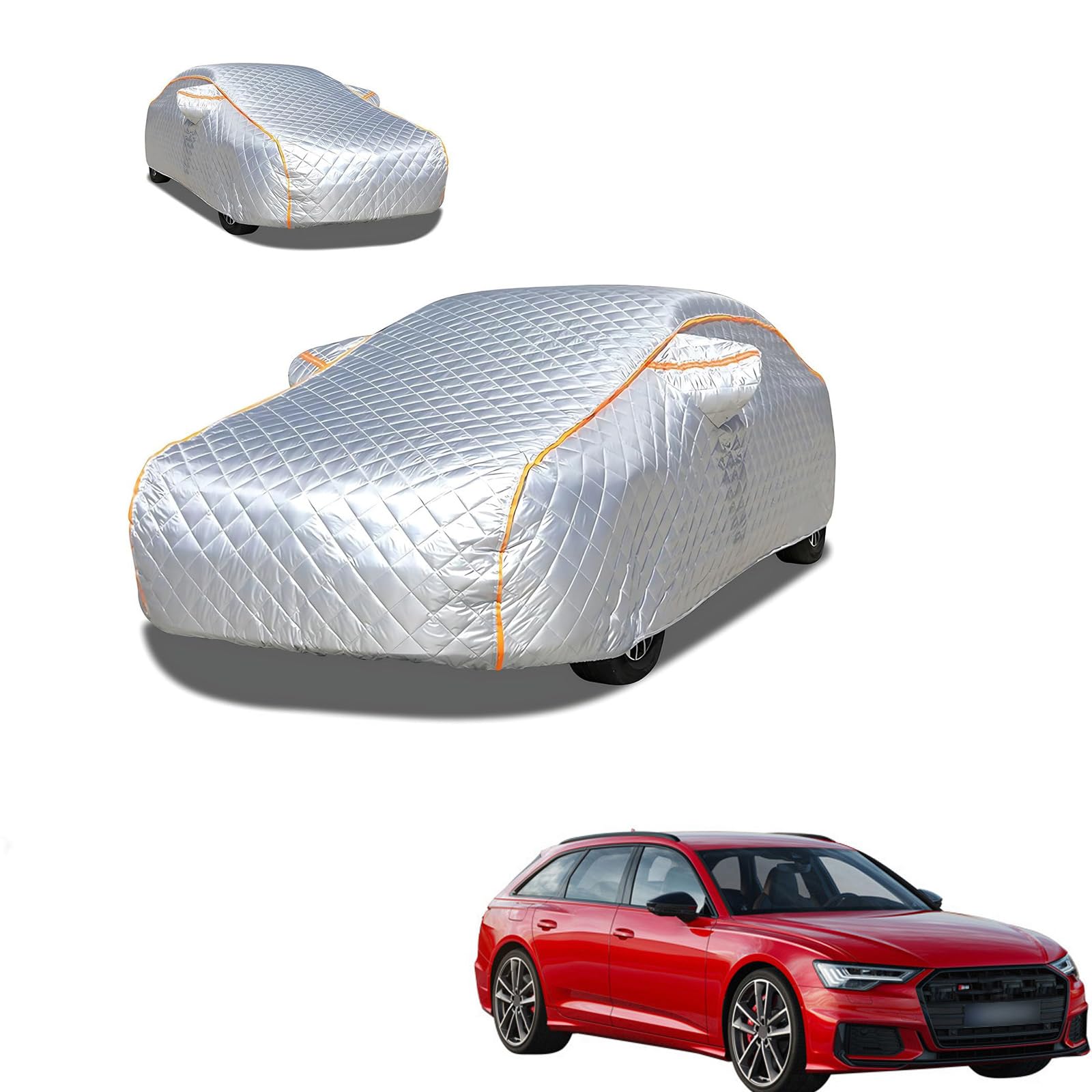 アウディ S6アバント F2 2020年9月?現行 専用 極厚5層構造 車カバー 雹対策 ボディカバー 裏起毛 防水 撥水 防雪 紫外線対策 自動車カバー 凍結防止 黄砂 PM2.5 対策 四季対応 屋外 屋内 傷防止 丈夫 収納袋付き