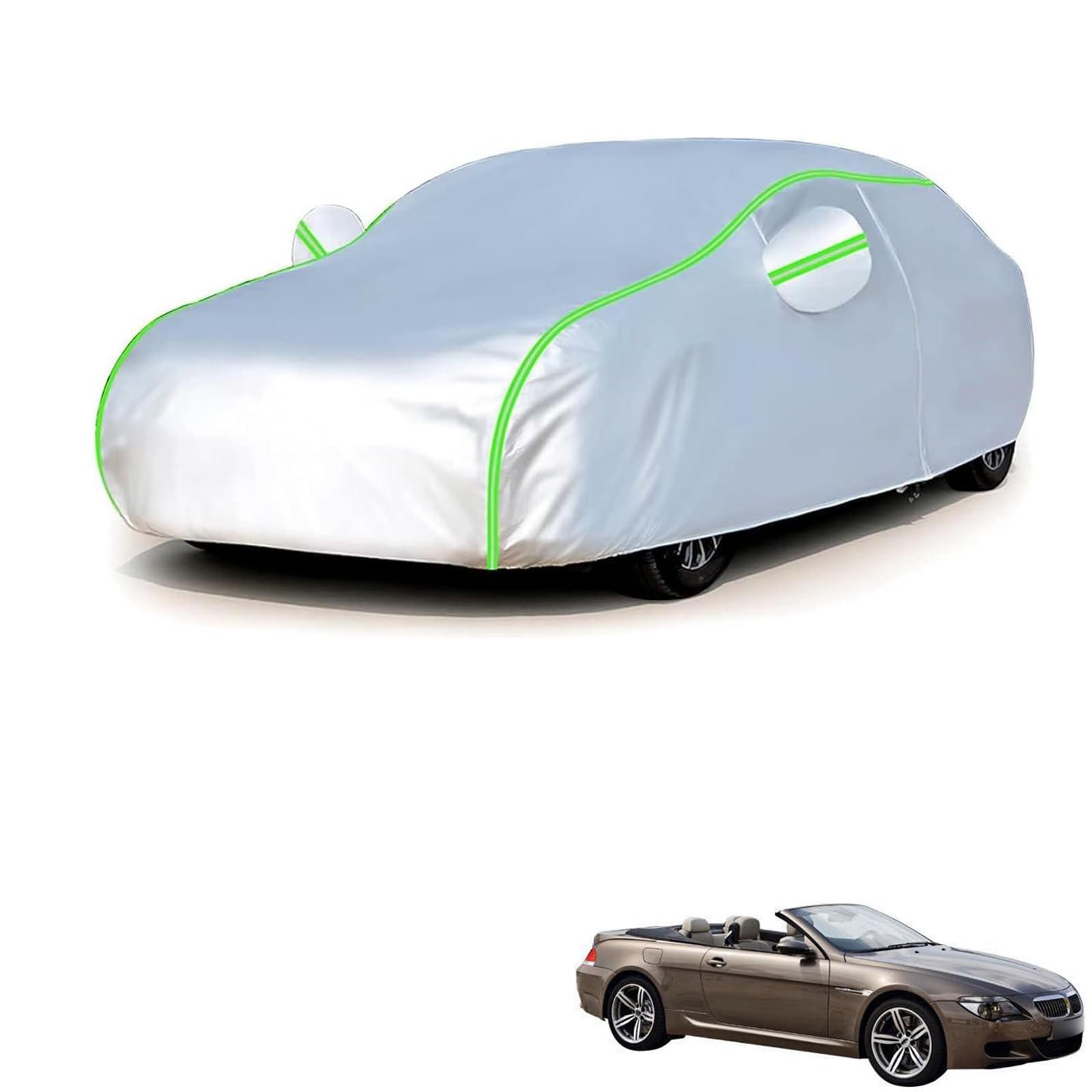 BMW M6 カブリオレ E64 2006年9月〜2012年3月 専用 全天候対応自動車カバー 紫外線防止 雨対策 防風 防水 傷防止 反射ストリップ 収納袋 保護カバー