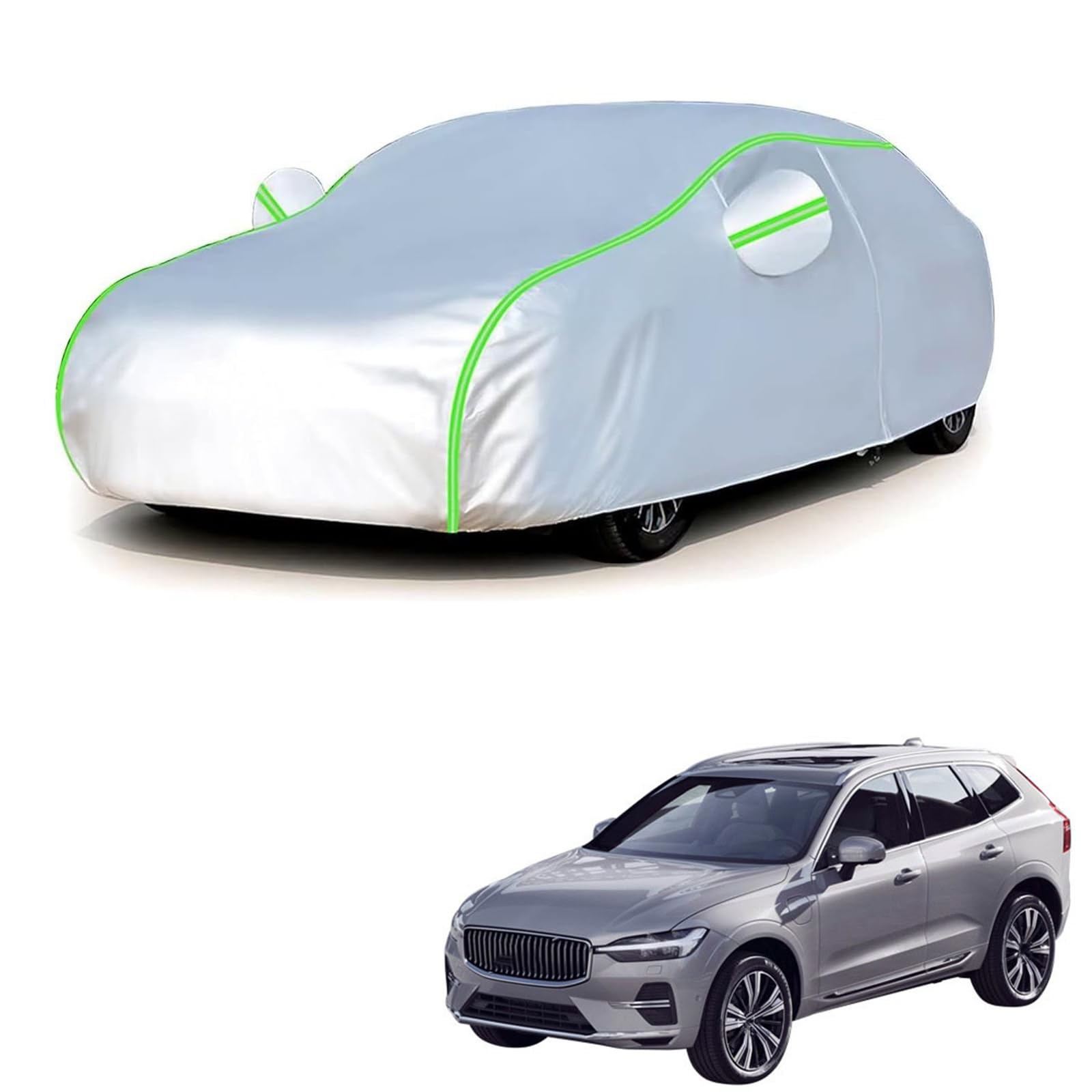 ボルボ XC60 2017年10月?現行 専用 全天候対応自動車カバー 紫外線防止 雨対策 防風 防水 傷防止 反射ストリップ 収納袋 保護カバー