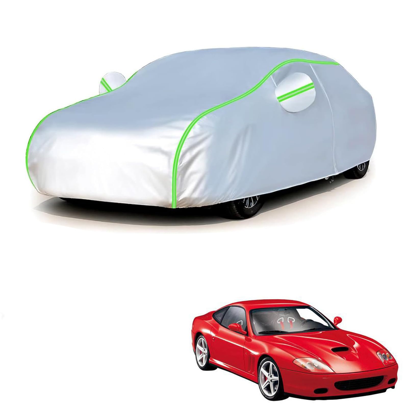 フェラーリ 575Mマラネロ 2002年5月〜2008年3月 専用 全天候対応自動車カバー 紫外線防止 雨対策 防風 防水 傷防止 反射ストリップ 収納袋 保護カバー