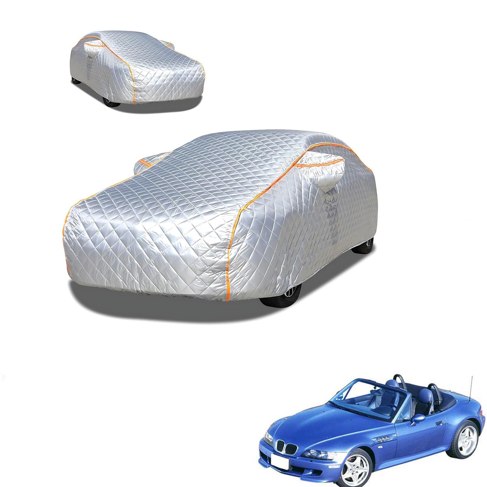 Rakuten - BMW Z3 Mロードスター E36/7 1998年10月〜2002年10月 専用 極厚5層構造 車カバー 雹対策 ボディカバー 裏起毛 防水 撥水 防雪 紫外線対策 自動車カバー 凍結防止 黄砂 PM2.5 対策 四季対応 屋外 屋内 傷防止 丈夫 収納袋付き