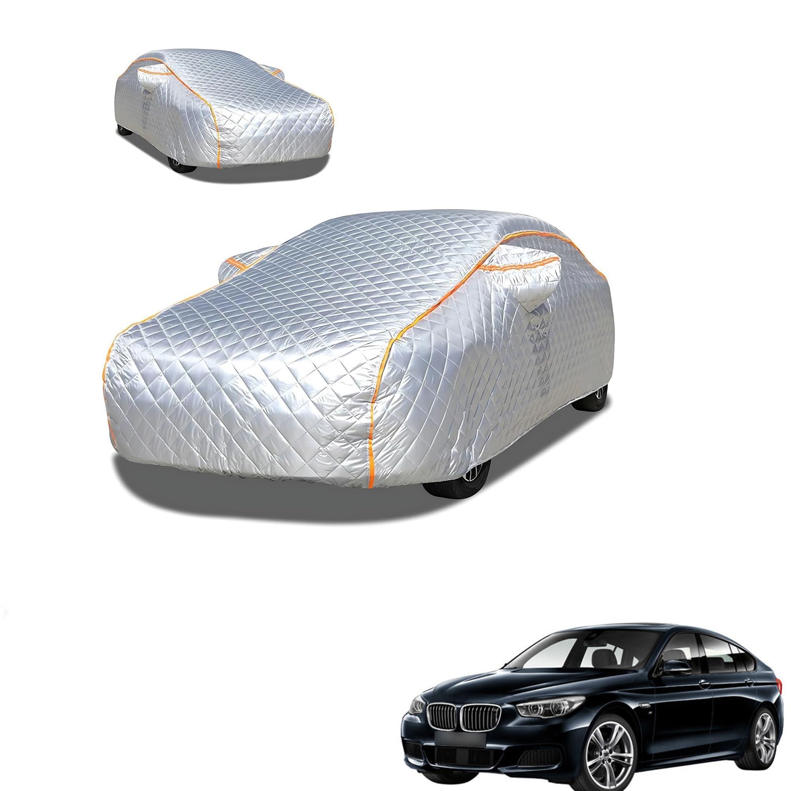 BMW 5シリーズグランツーリスモ F07 2009年11月〜2017年3月 専用 極厚5層構造 車カバー 雹対策 ボディカバー 裏起毛 防水 撥水 防雪 紫外線対策 自動車カバー 凍結防止 黄砂 PM2.5 対策 四季対応 屋外 屋内 傷防止 丈夫 収納袋付き