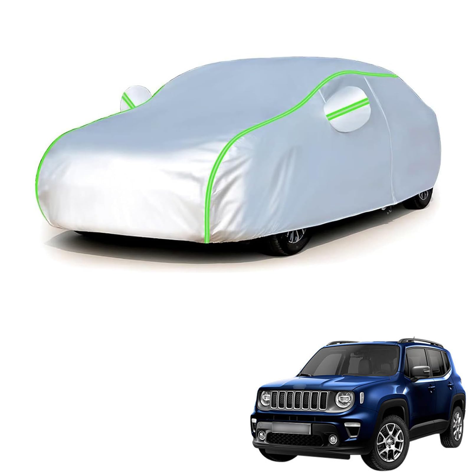 ジープ レネゲード BU/BV 2015年9月?現行 専用 全天候対応自動車カバー 紫外線防止 雨対策 防風 防水 傷防止 反射ストリップ 収納袋 保護カバー